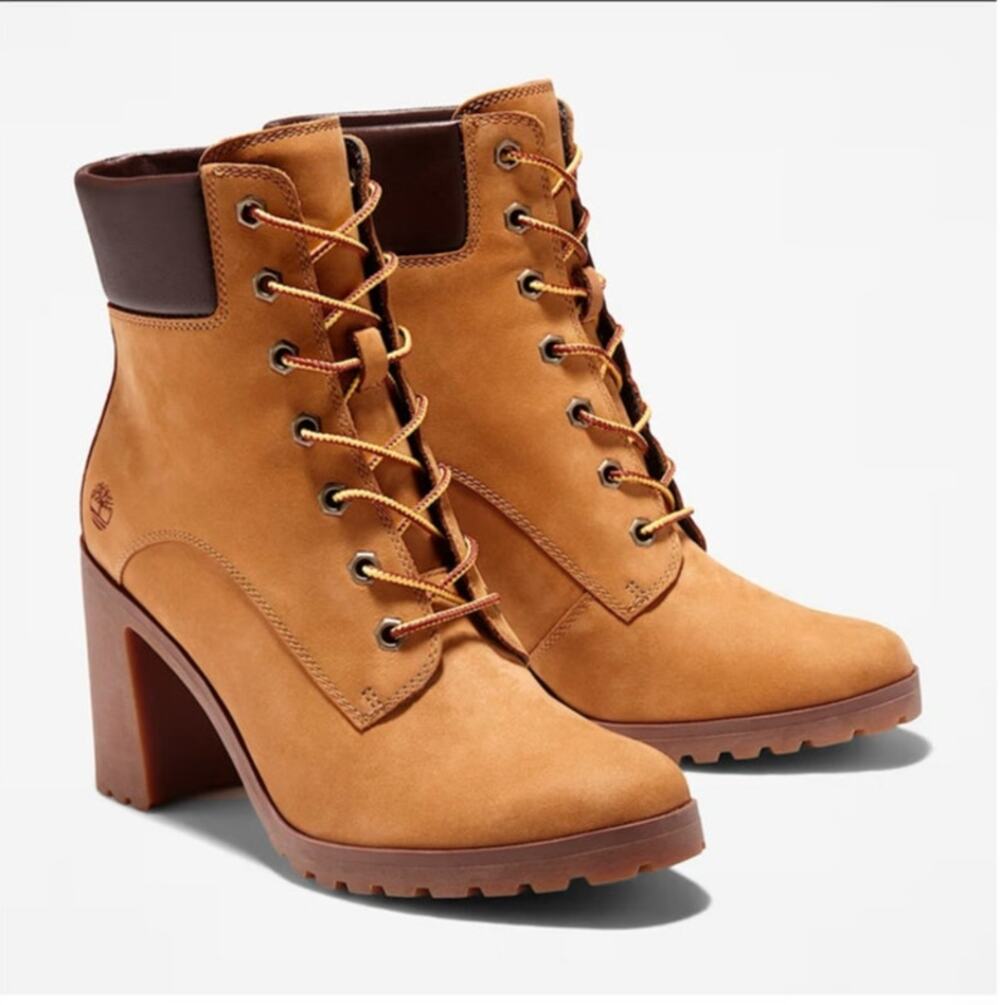 Timberland Allington Mid Lace-Up Boot wheat winter fall style  3.5" heel size 9